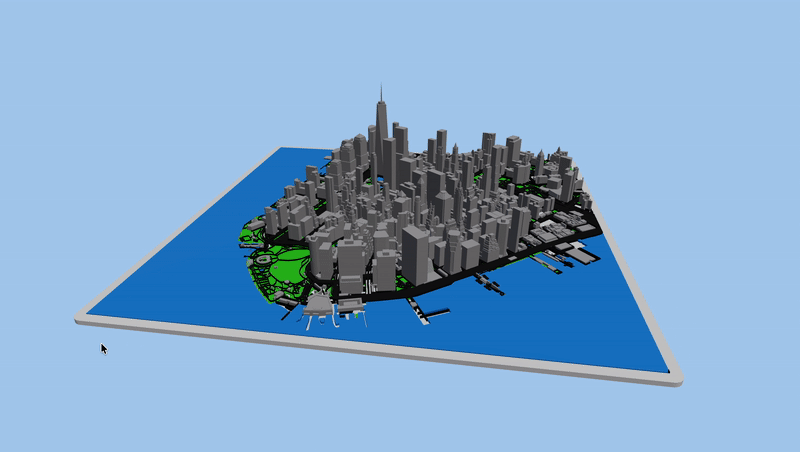 New-York Manhattan 3D Map
