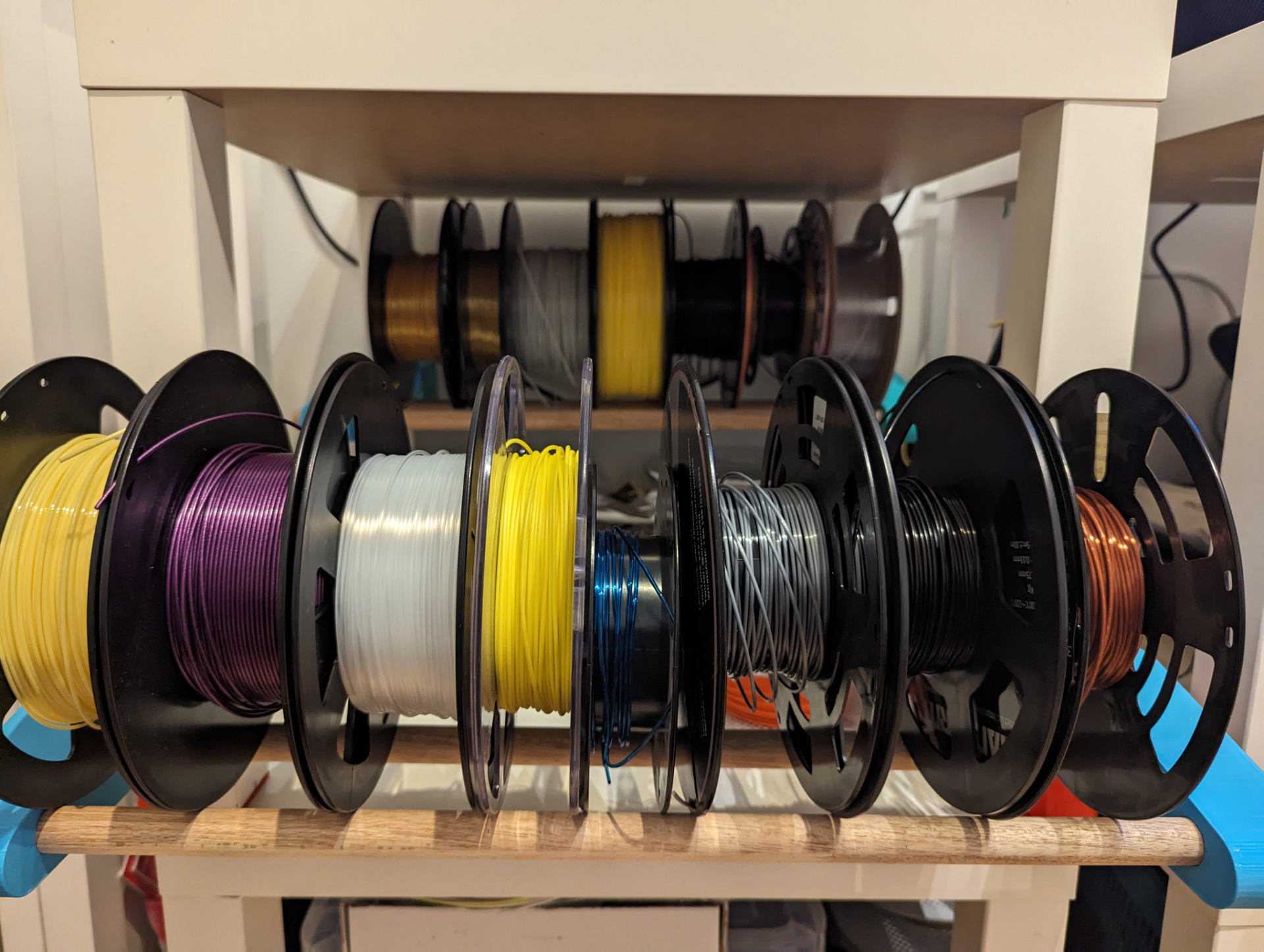 Ikea Lack Table Filament Spool Mount Rack