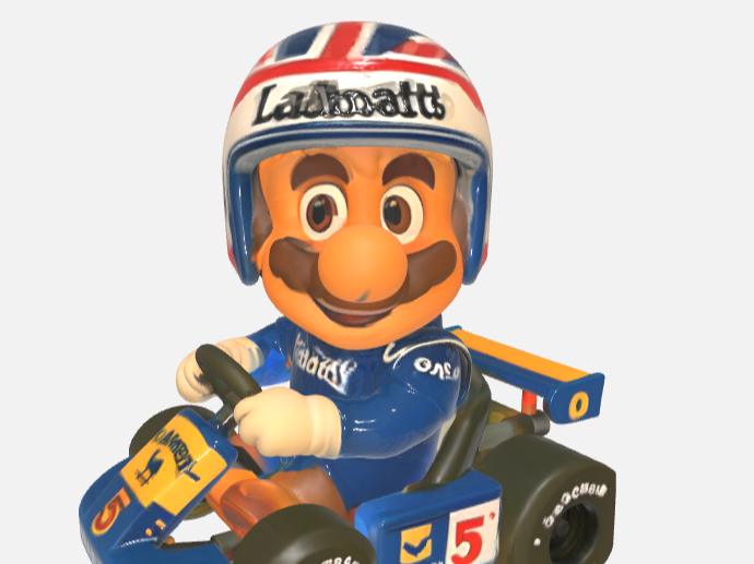 Nigel Mansell as Super Mario
