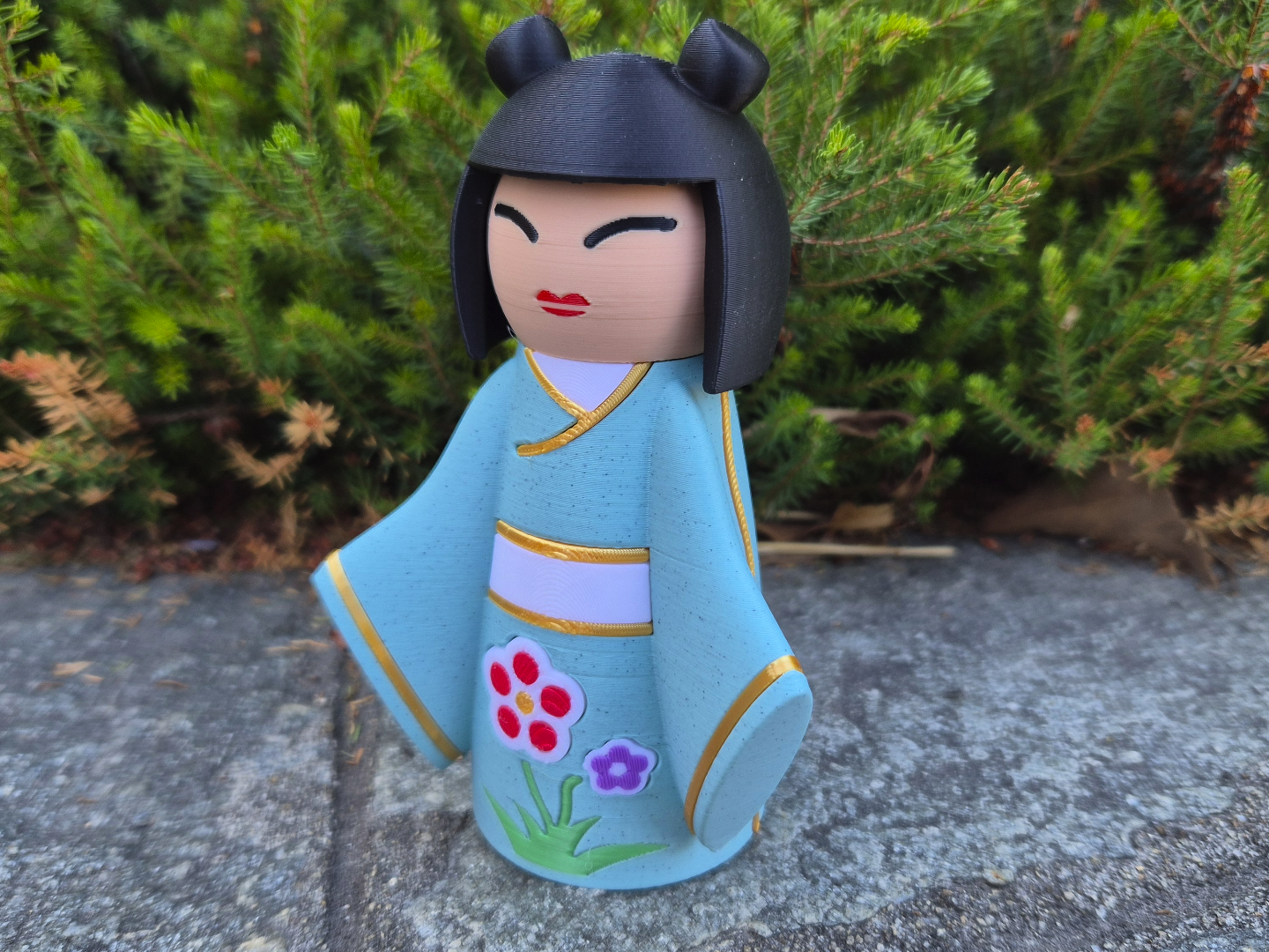 Kokeshi Doll with Wide Arms