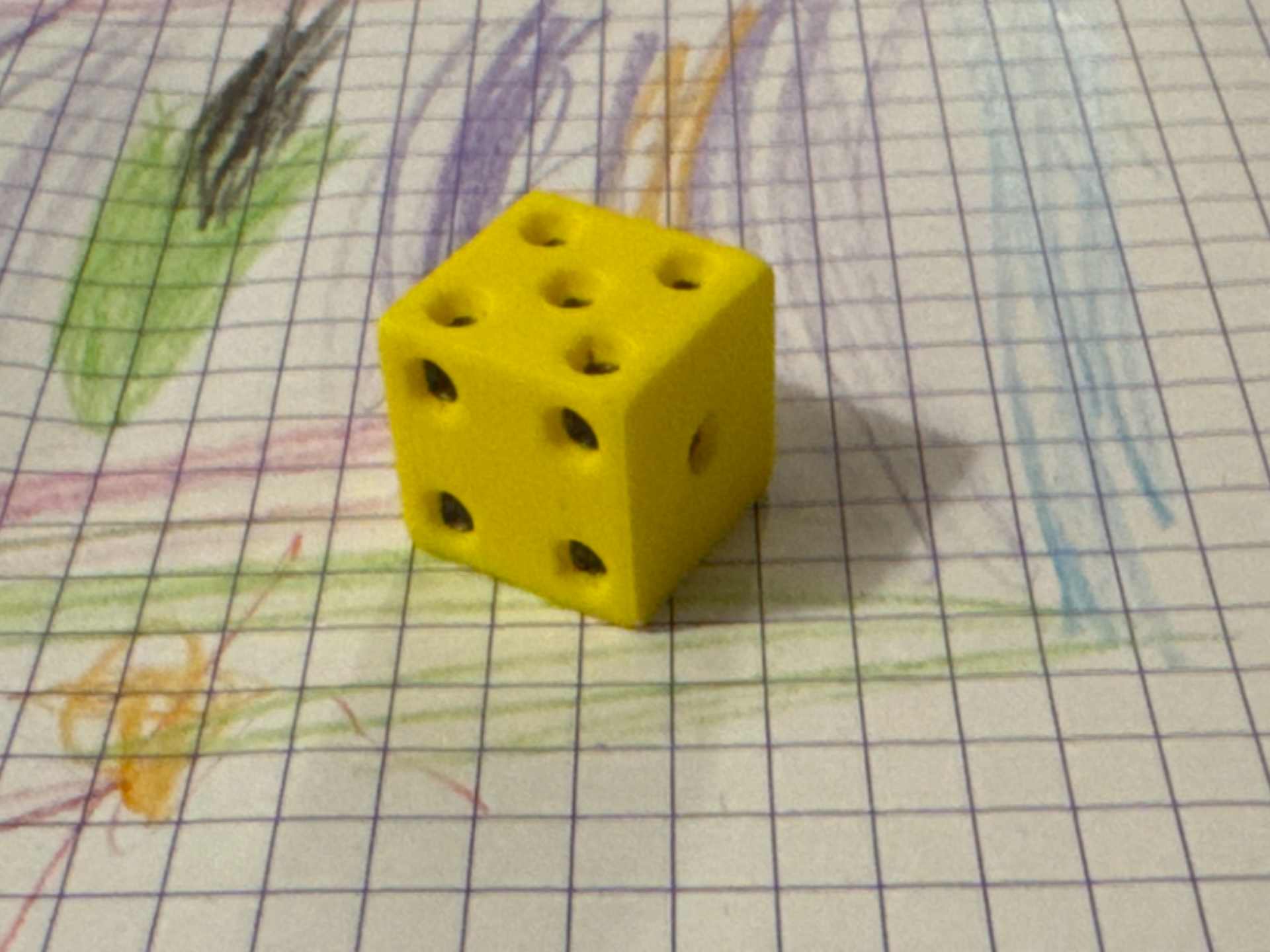 3D-gedruckter Spielwürfel
