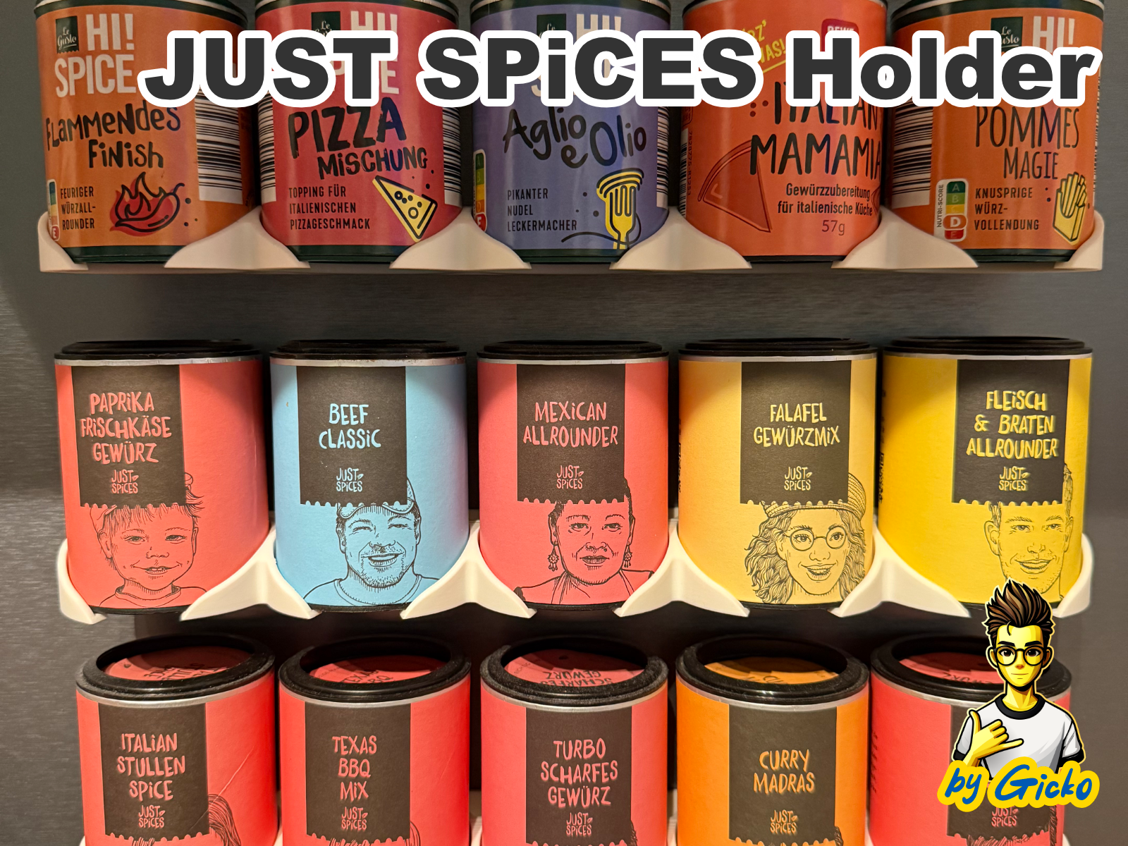 Gewürzhalter für JUST SPICES Gewürze oder HI SPICE
