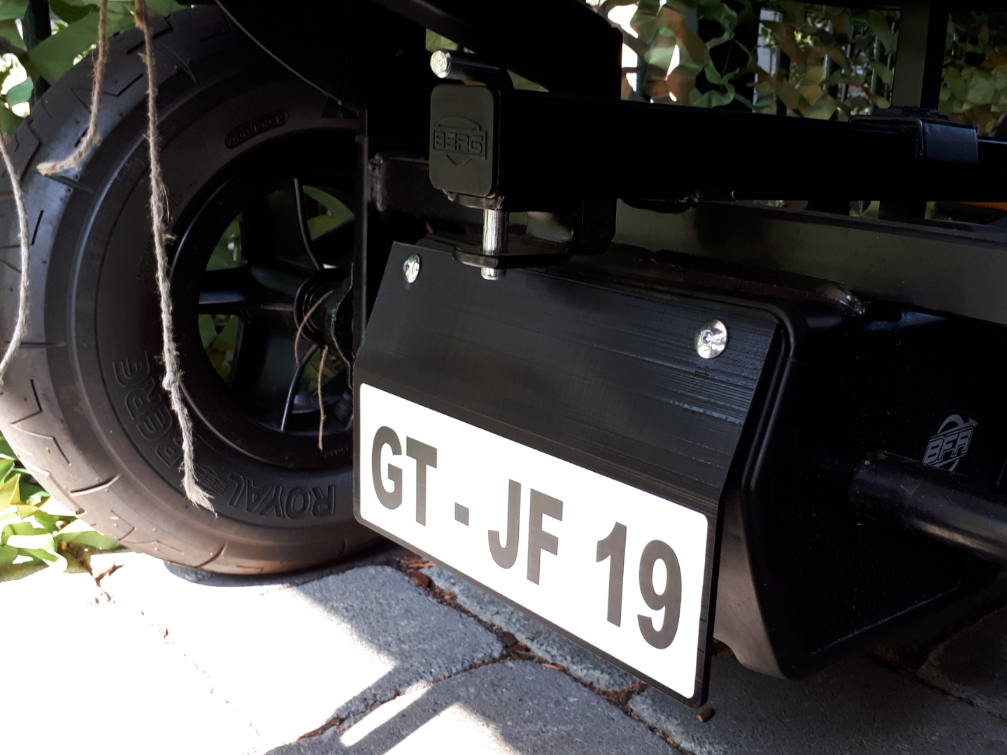 License plate holder for Berg Kettcar / Gocart