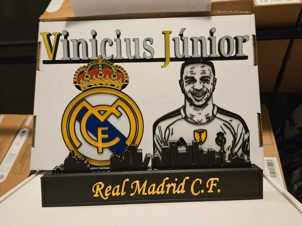 Real Madrid Vinicius Jr. Display with skyline