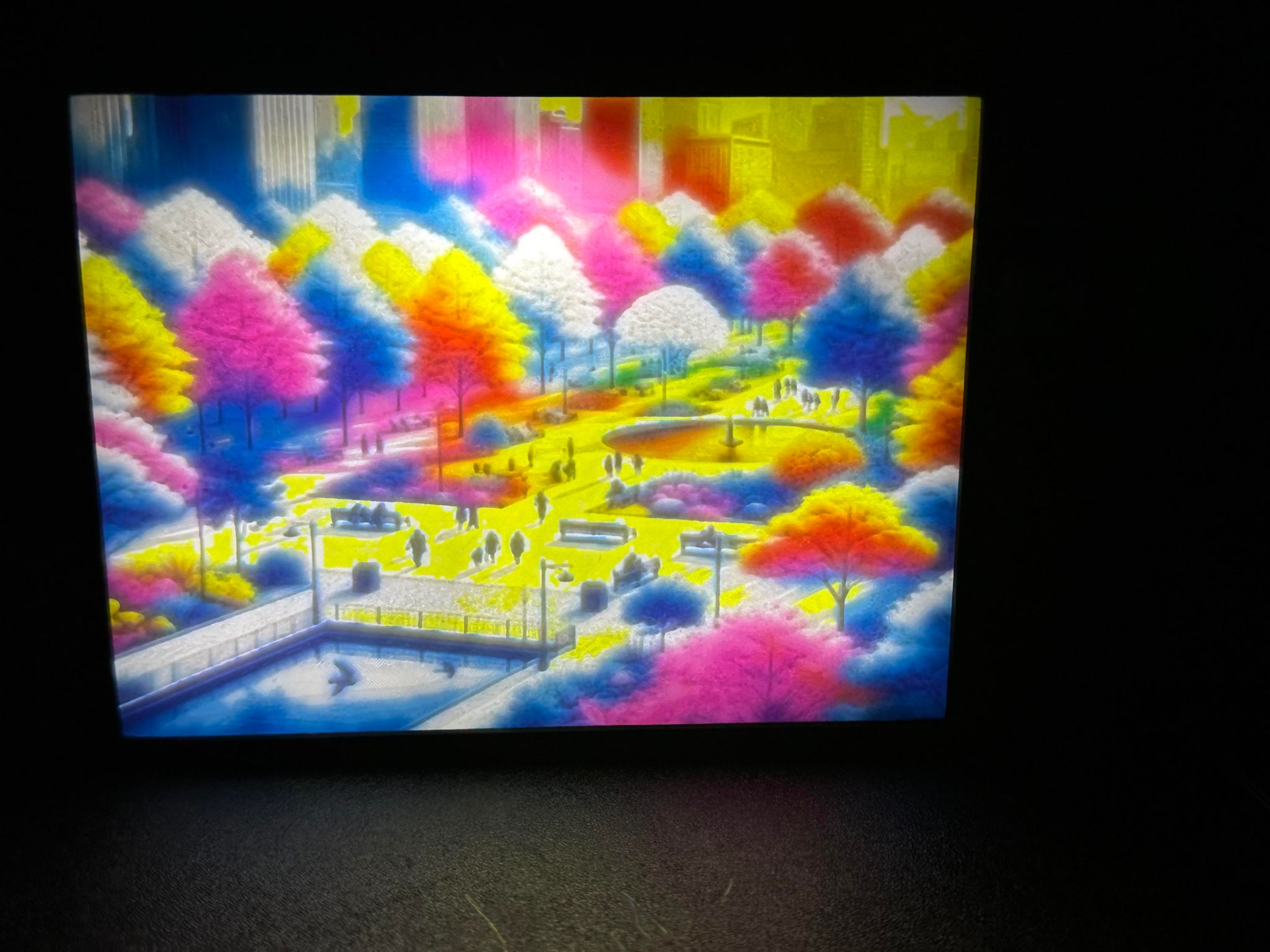 Autumn City Park Lithophane
