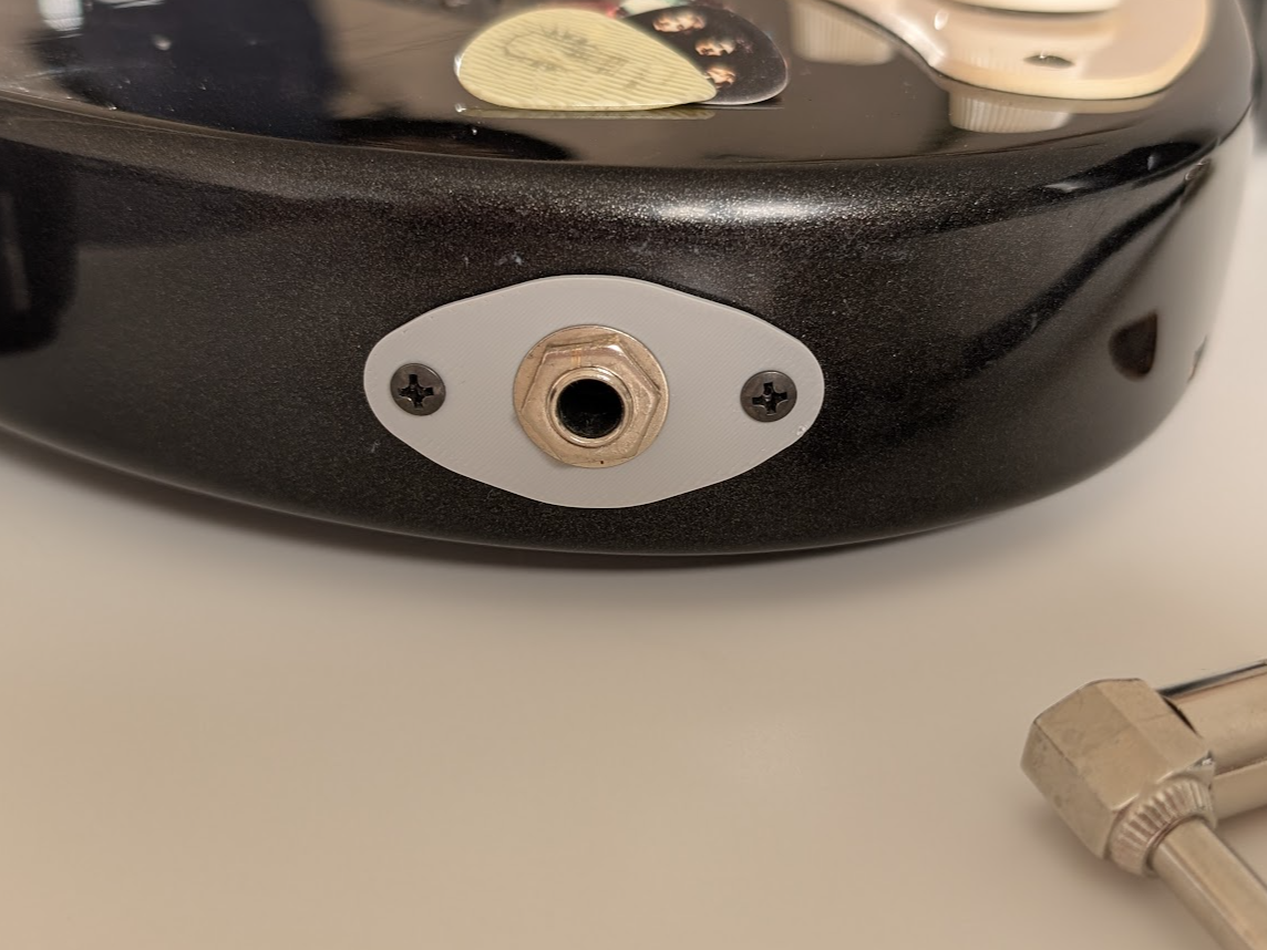 Electric guitar outlet cover
