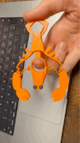 grabbing crab fidget toy print in place