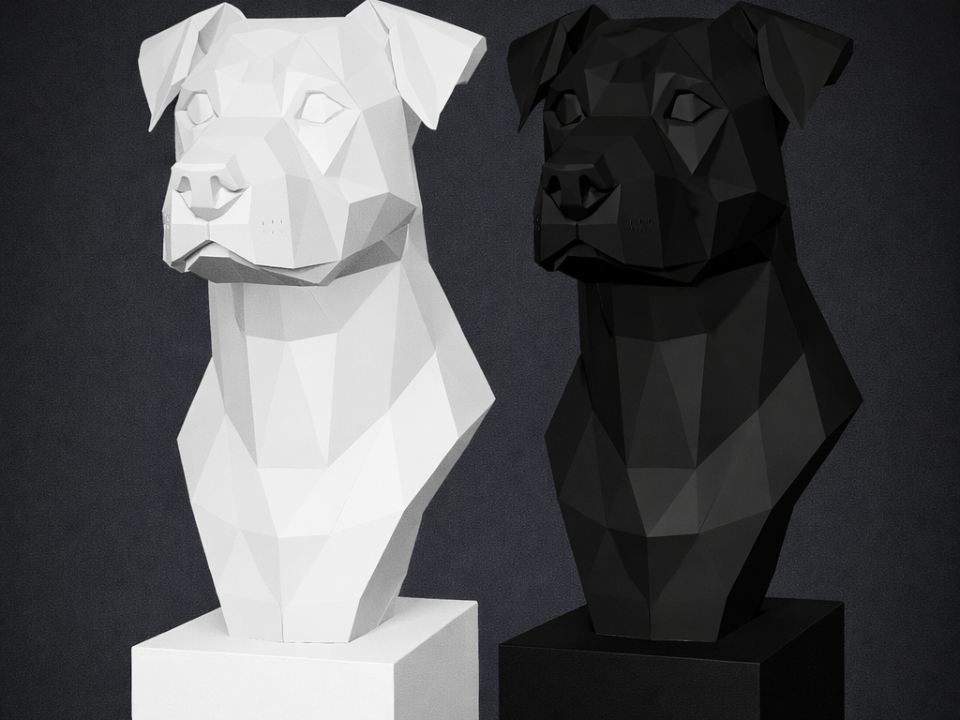 Geometric Bust - Staffordshire Terrier