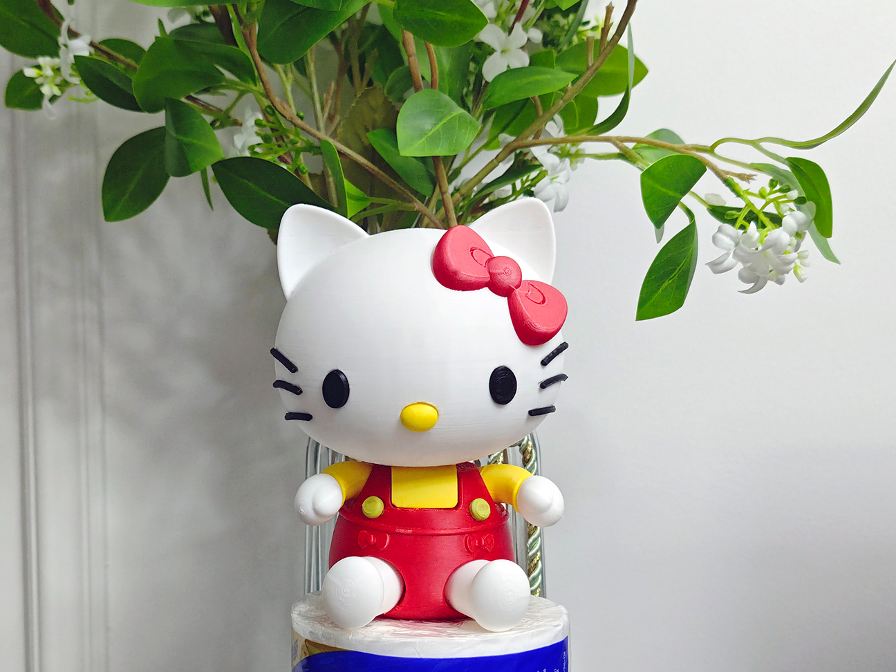 Q版HELLOKITTY*麦当劳限量款配色手办 M蝴蝶结凯蒂猫 大头坐姿 全部拆件无须AMS