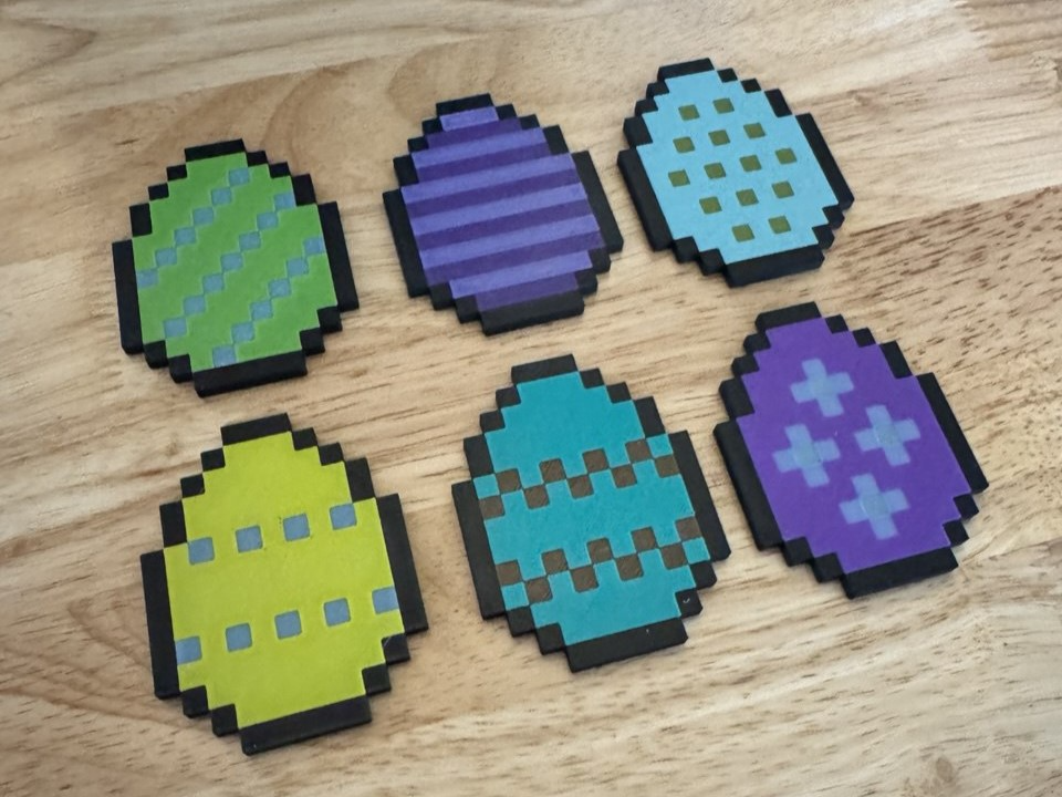 8-Bit Easter Eggs - Fridge Magnet (Hot-Swap)