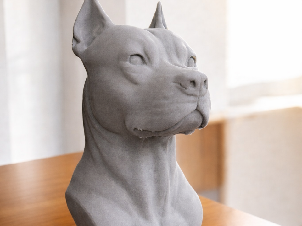 American Pitbull Terrier – Busto Scultoreo di Cane
