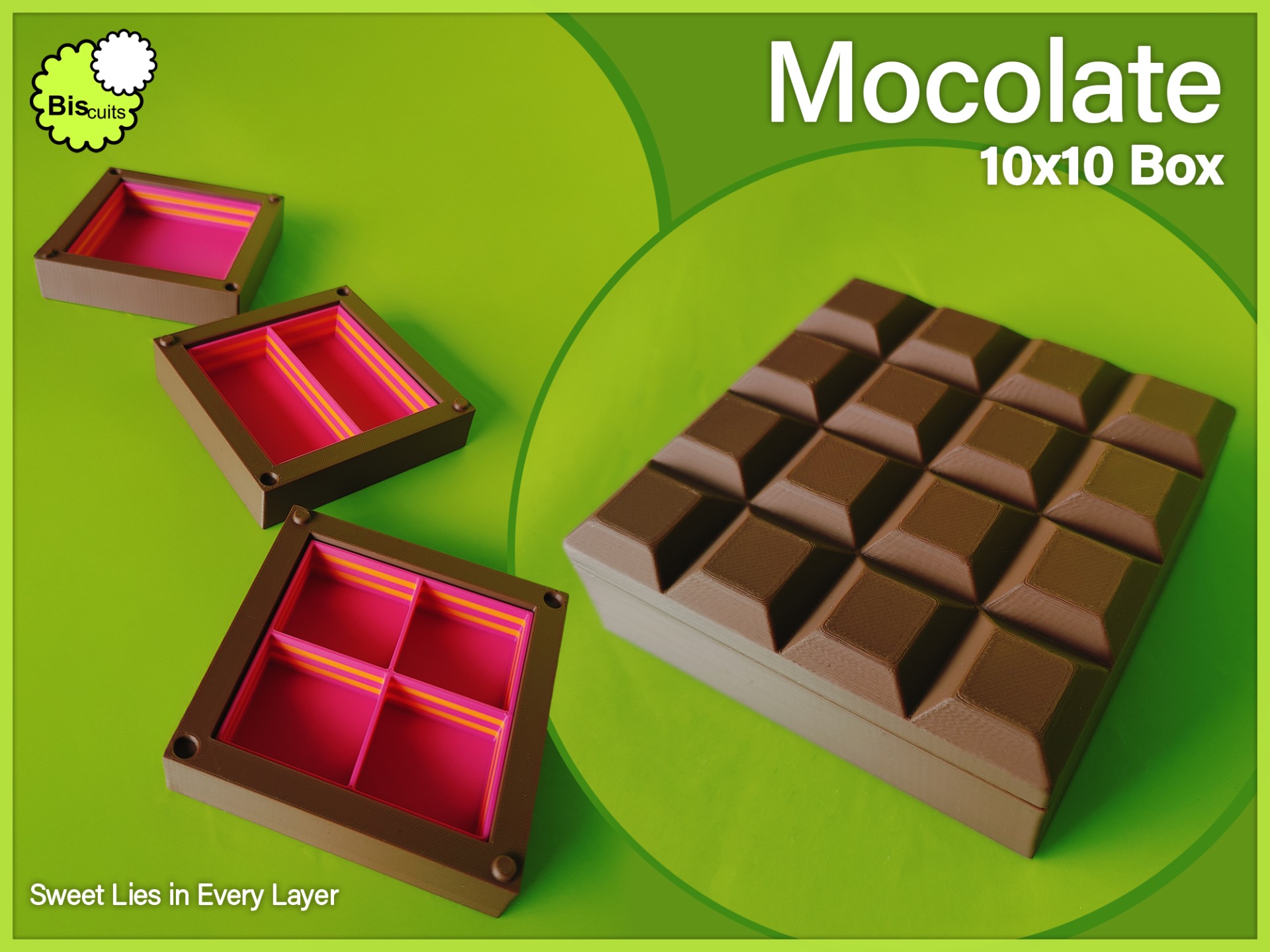 Biscuits Mocolate Bar Box 10×10