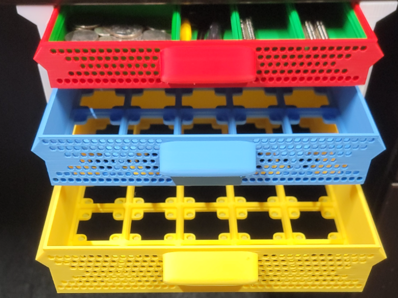 Under Desk Stackable Gridfinity Drawers