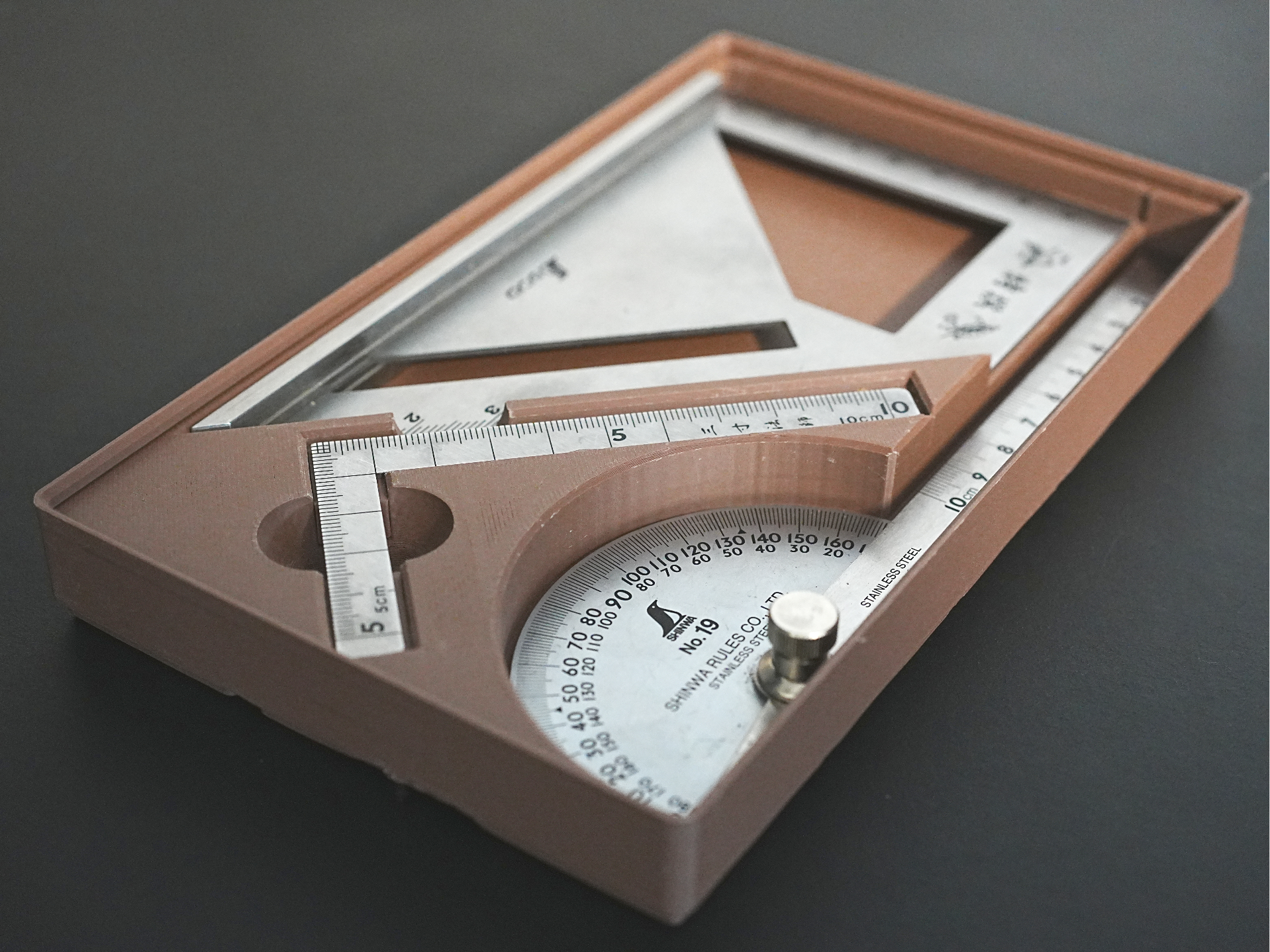 Shinwa Measuring Tool Trio - Gridfinity Organizer