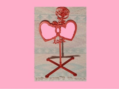 Intertwined Hearts Initials A Rose and Love
