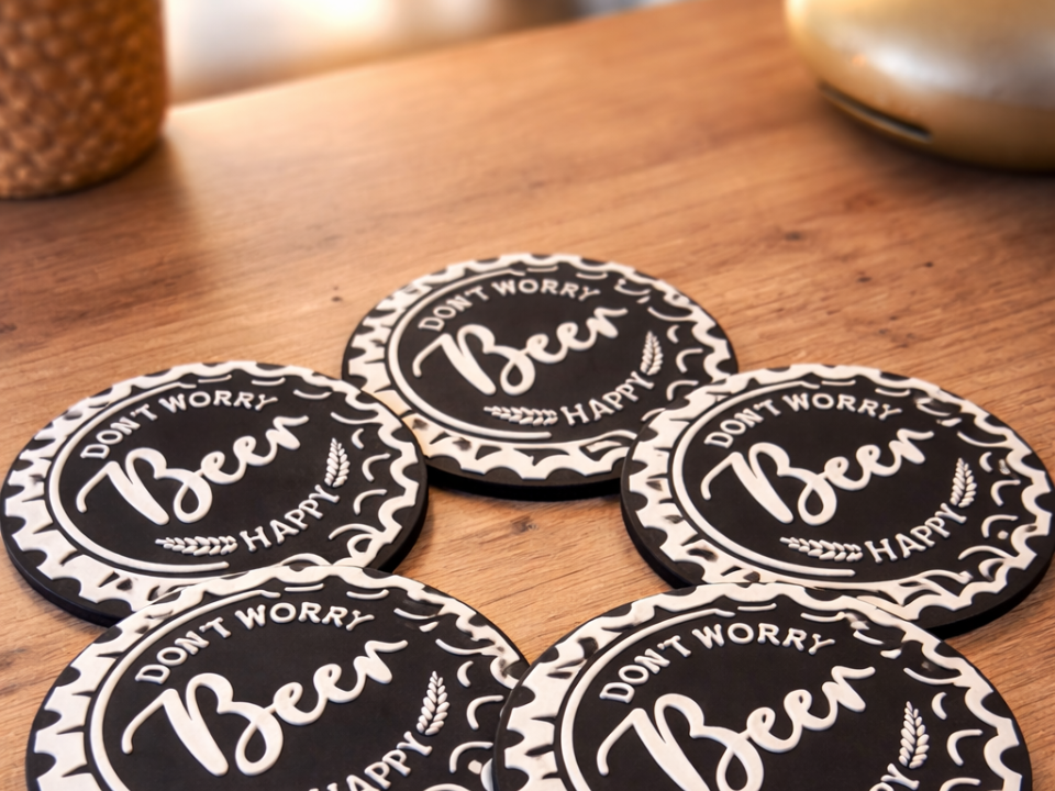 Untersetzer Bierdeckel Don´t worry, Beer happy