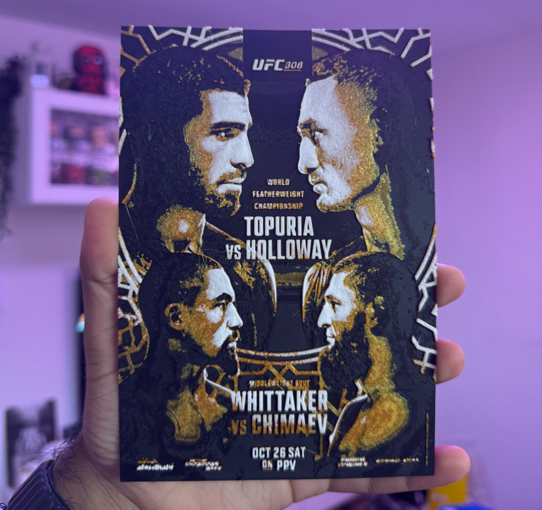 UFC308 TITTLE CARD (Hueforge)
