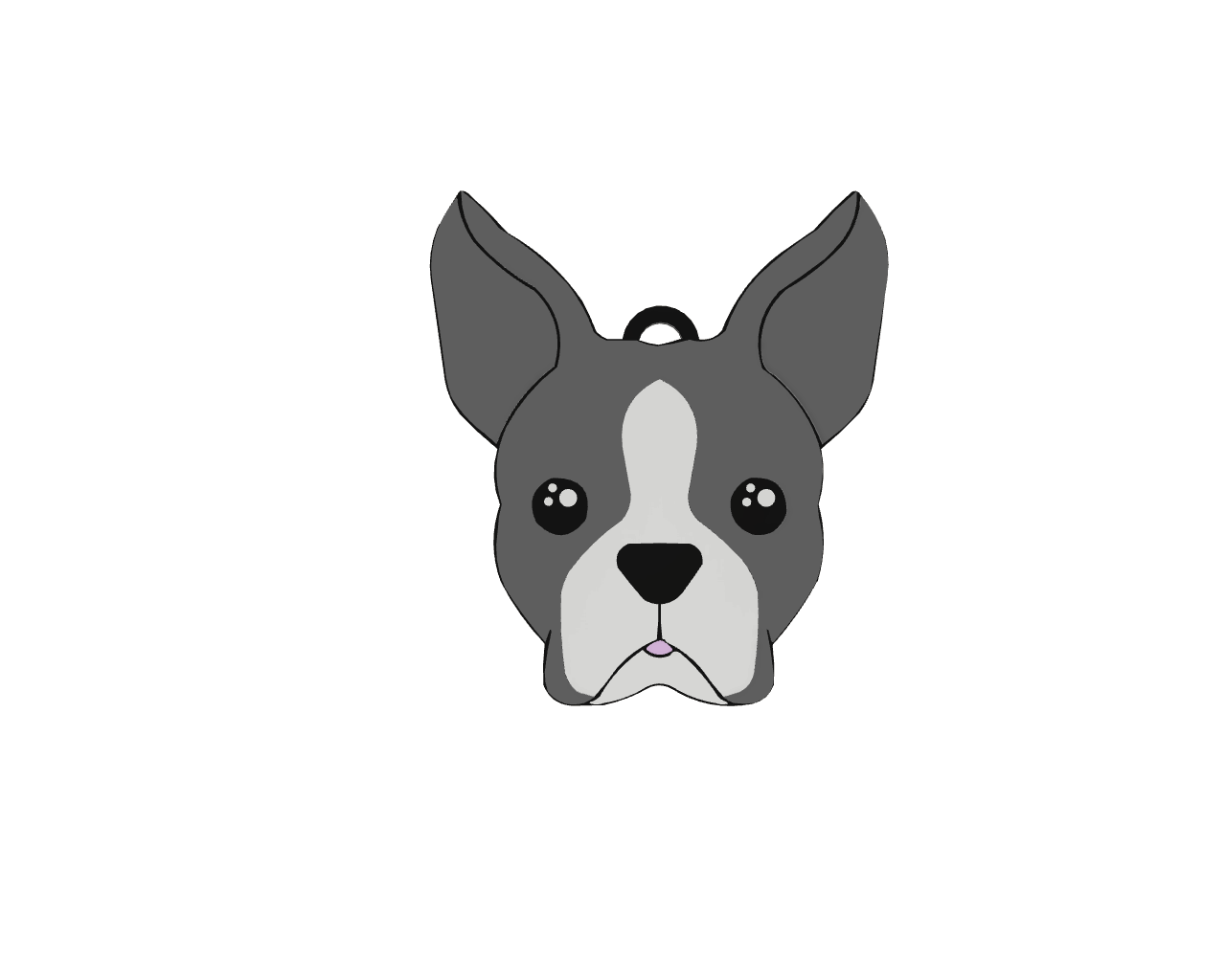 Boston Terrier keychain