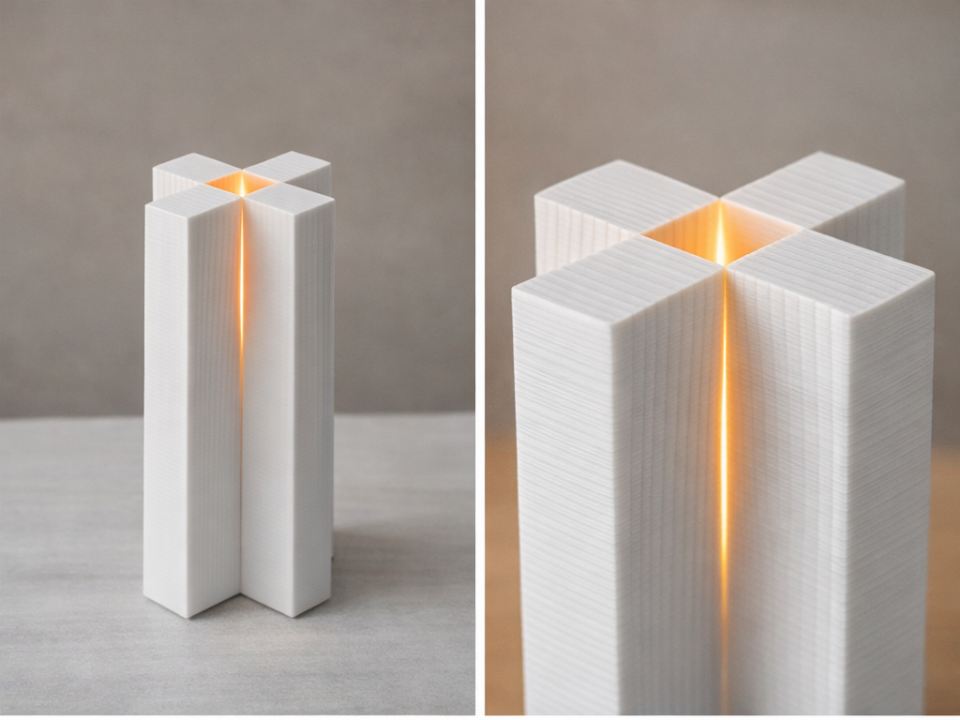 Minimal Cross Lamp — E14 Ambient Light