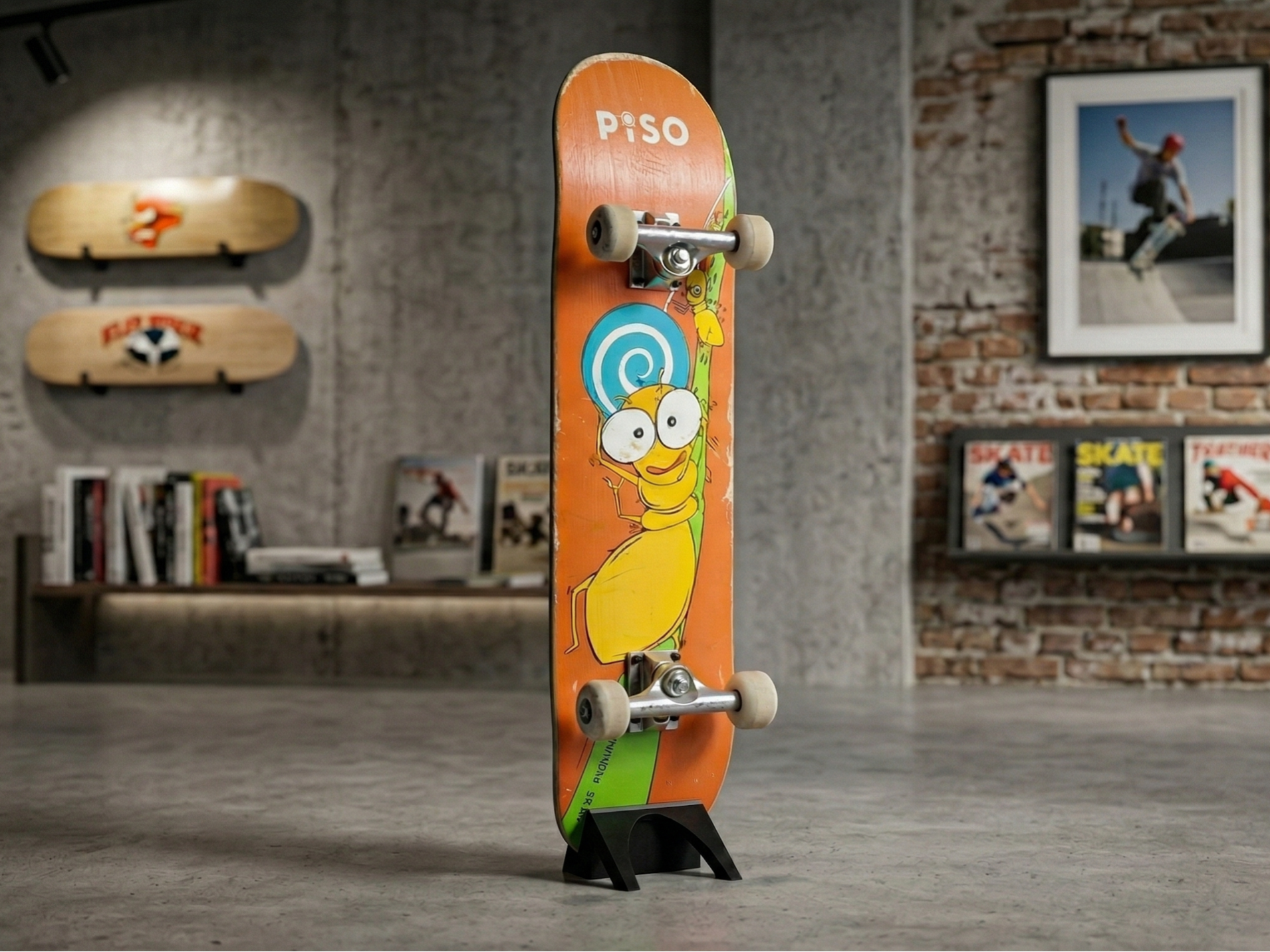 Skateboard Floor Stand [EASY PRINT]