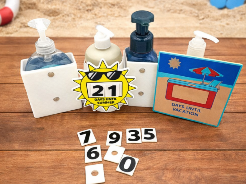 Countdown to Summer / Vacation Magnets - Faces