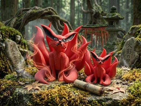 Baby Kurama (Kyuubi) Nine-Tails from Naruto
