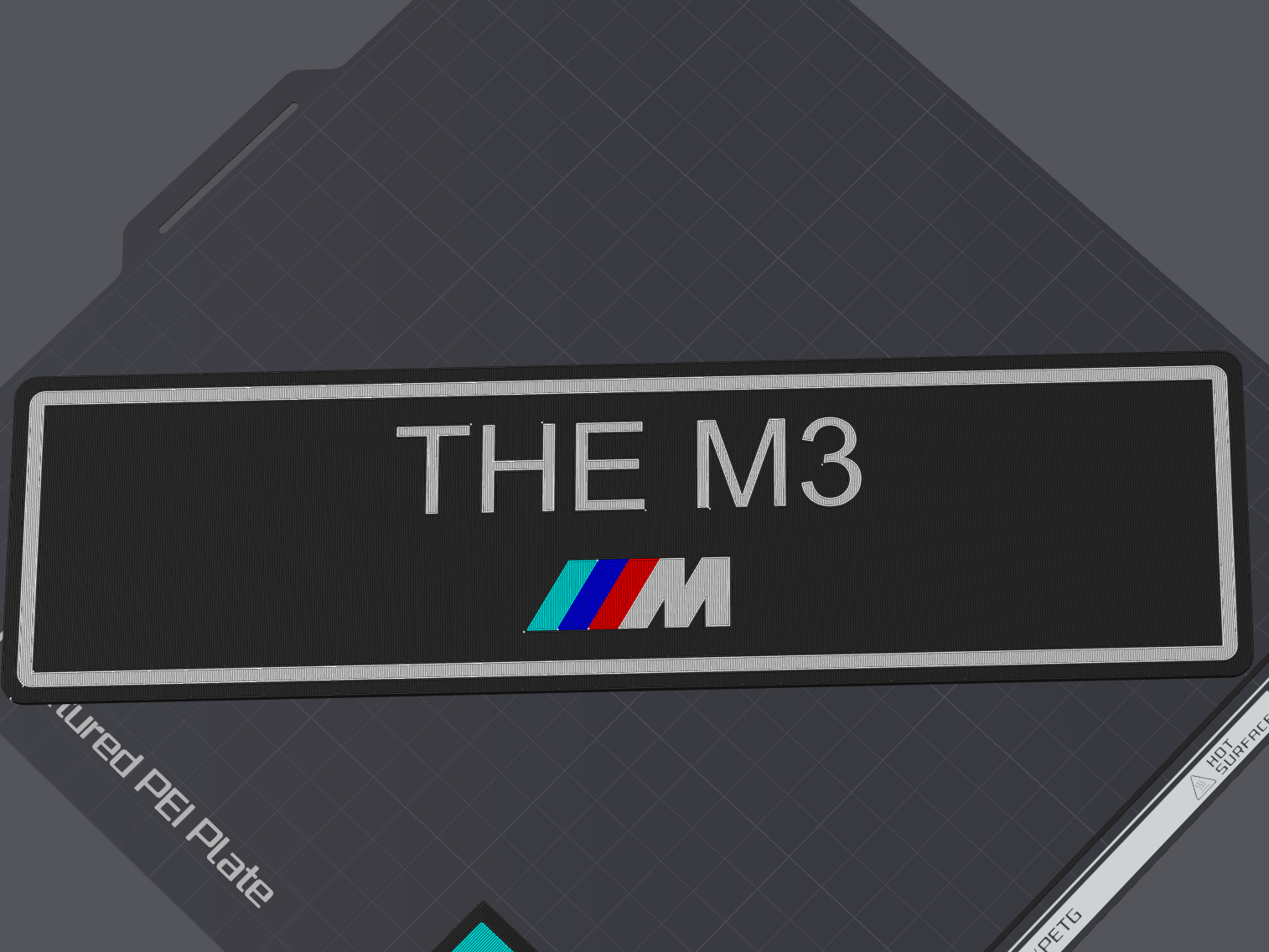 THE M3 Numberplate