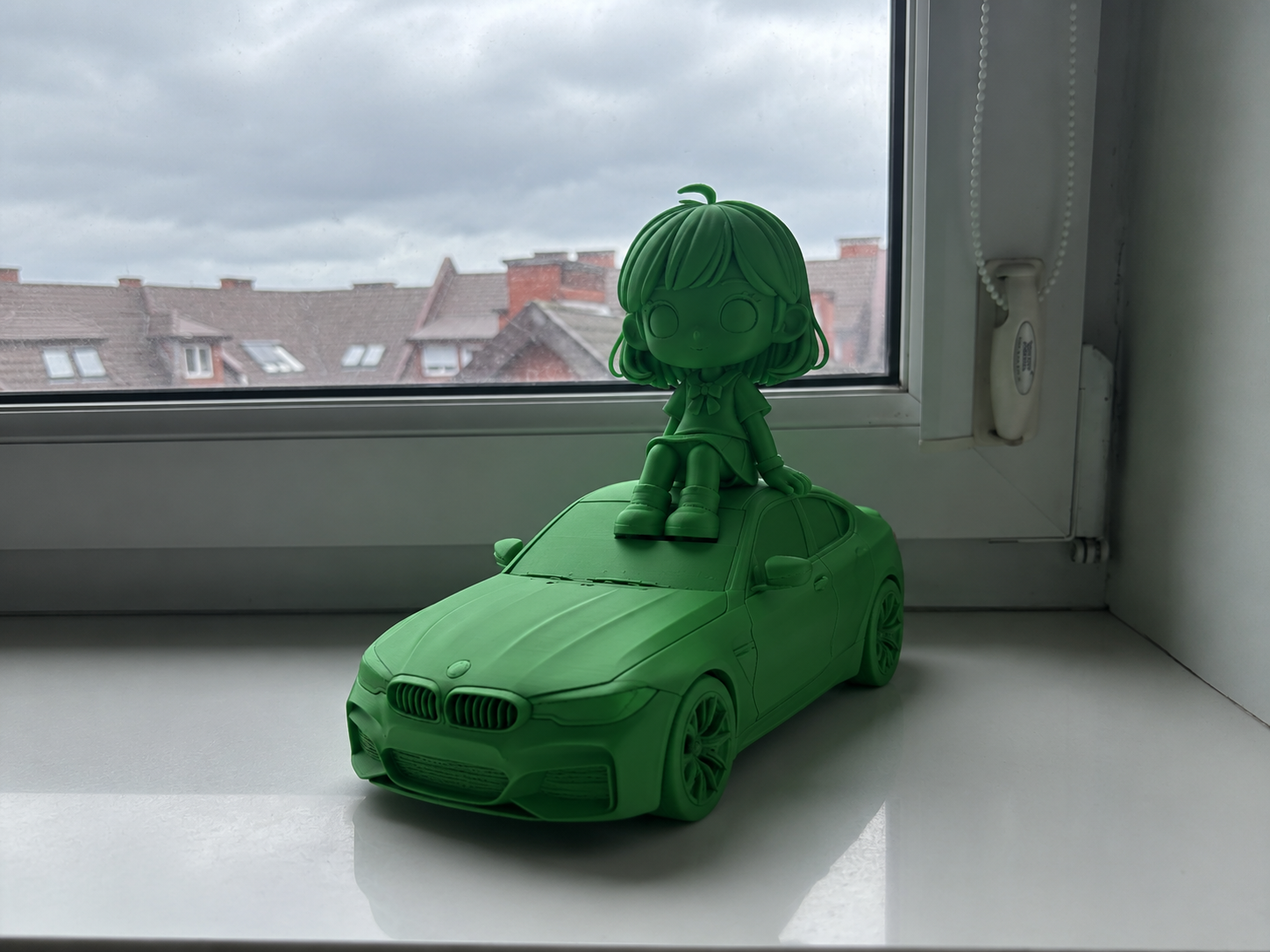 Chibi Girl on Sports Car