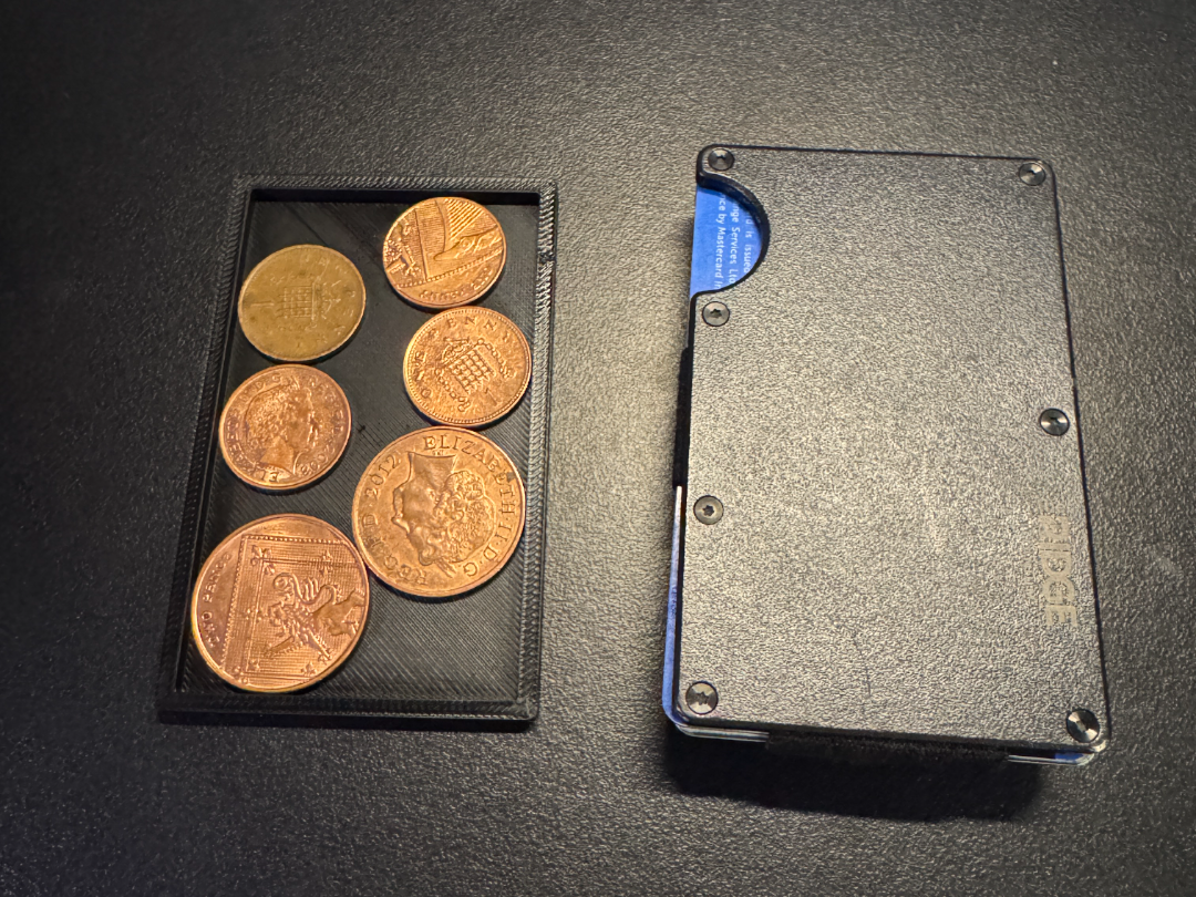 ridge wallet coin tray