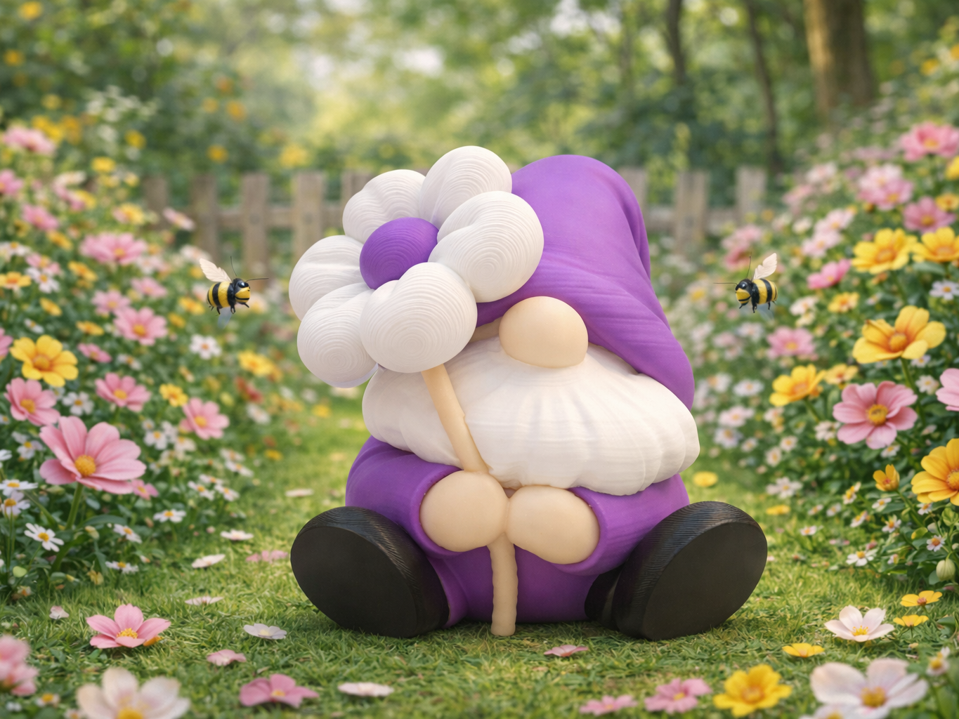 Finn Spring Blossom Gnome -Cozy Fantasy Collection