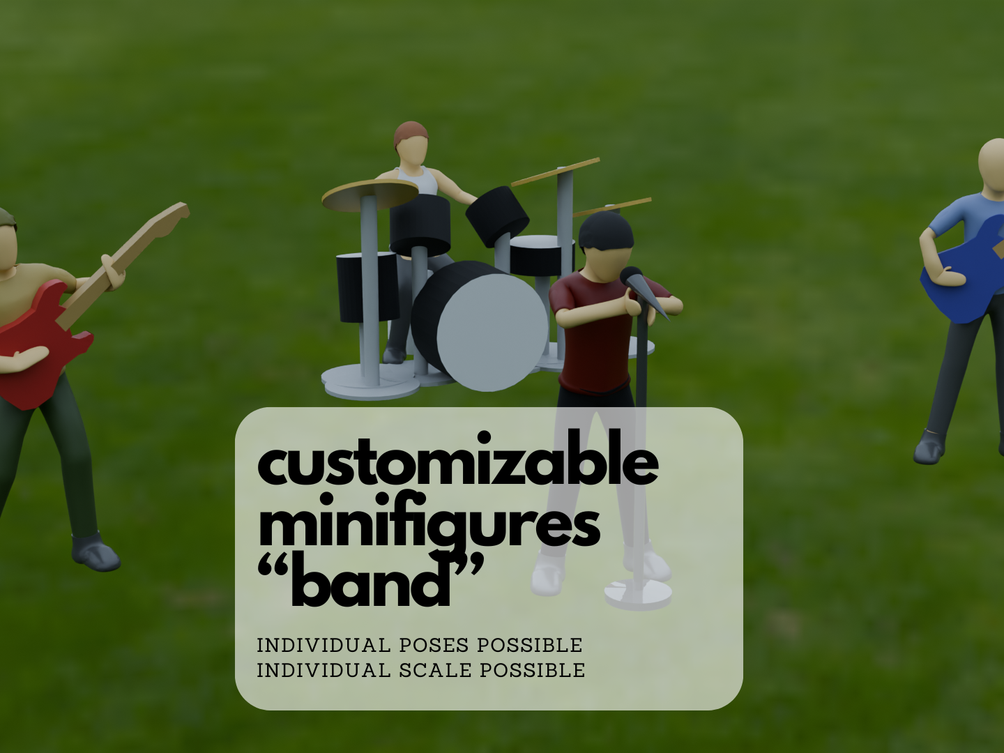 H0 Scale Minifigures "Band"