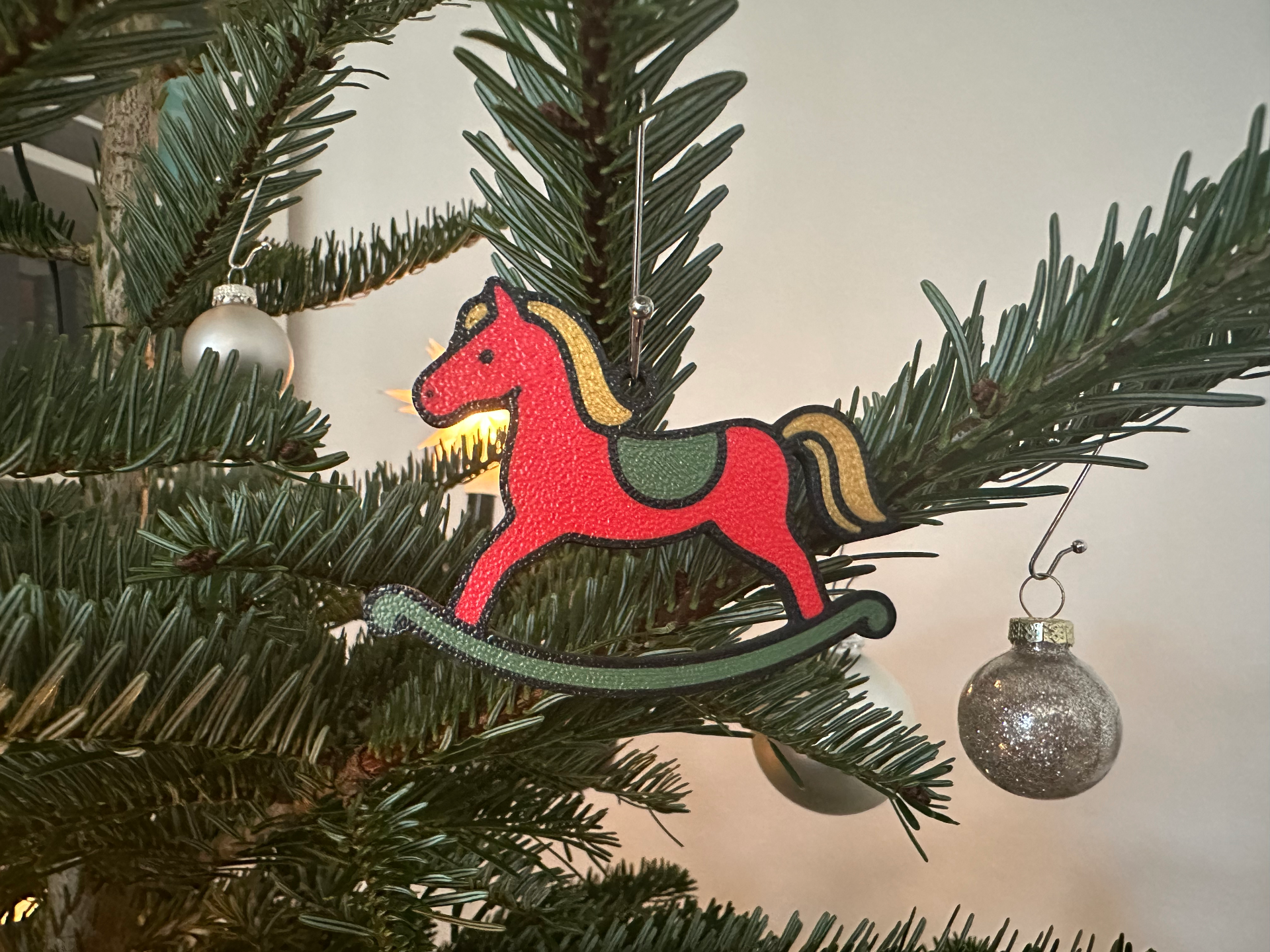 Cute Rocking Horse Ornament