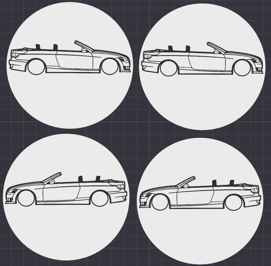 BMW E93 Cabrio Coaster Untersetzer