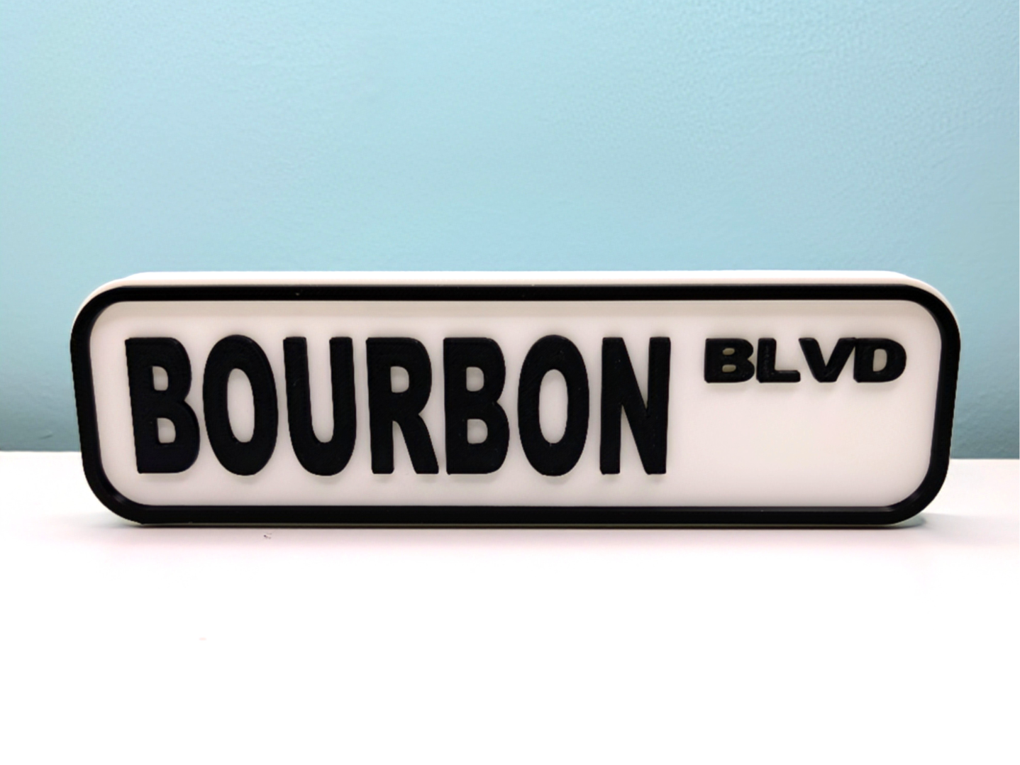 BOURBON BLVD street style sign