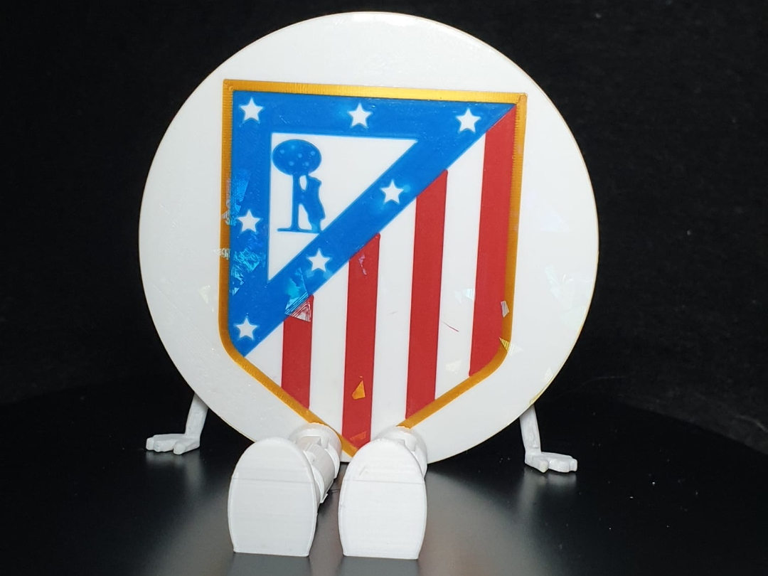Atletico de Madrid shield with flexi legs