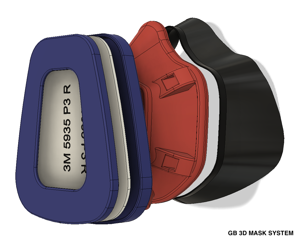 COVID-19 - GB 3D MASK SYSTEM N95 - PROTECT