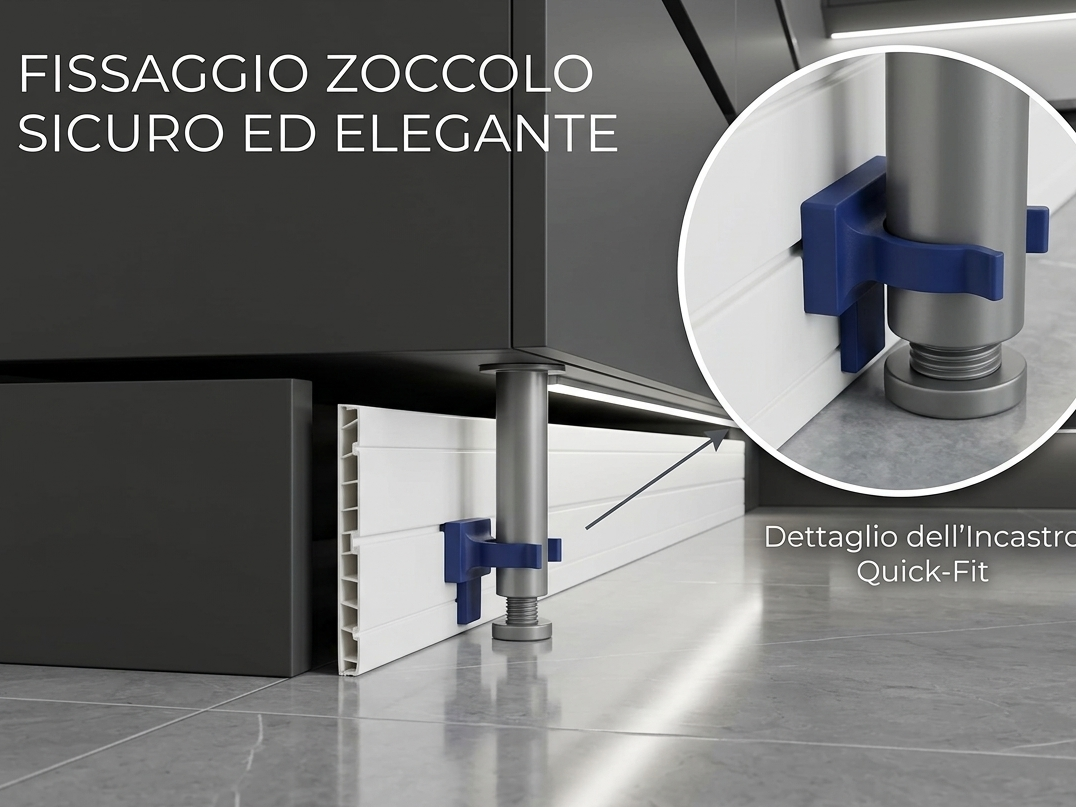 Gancio per zoccolo cucina versione strong