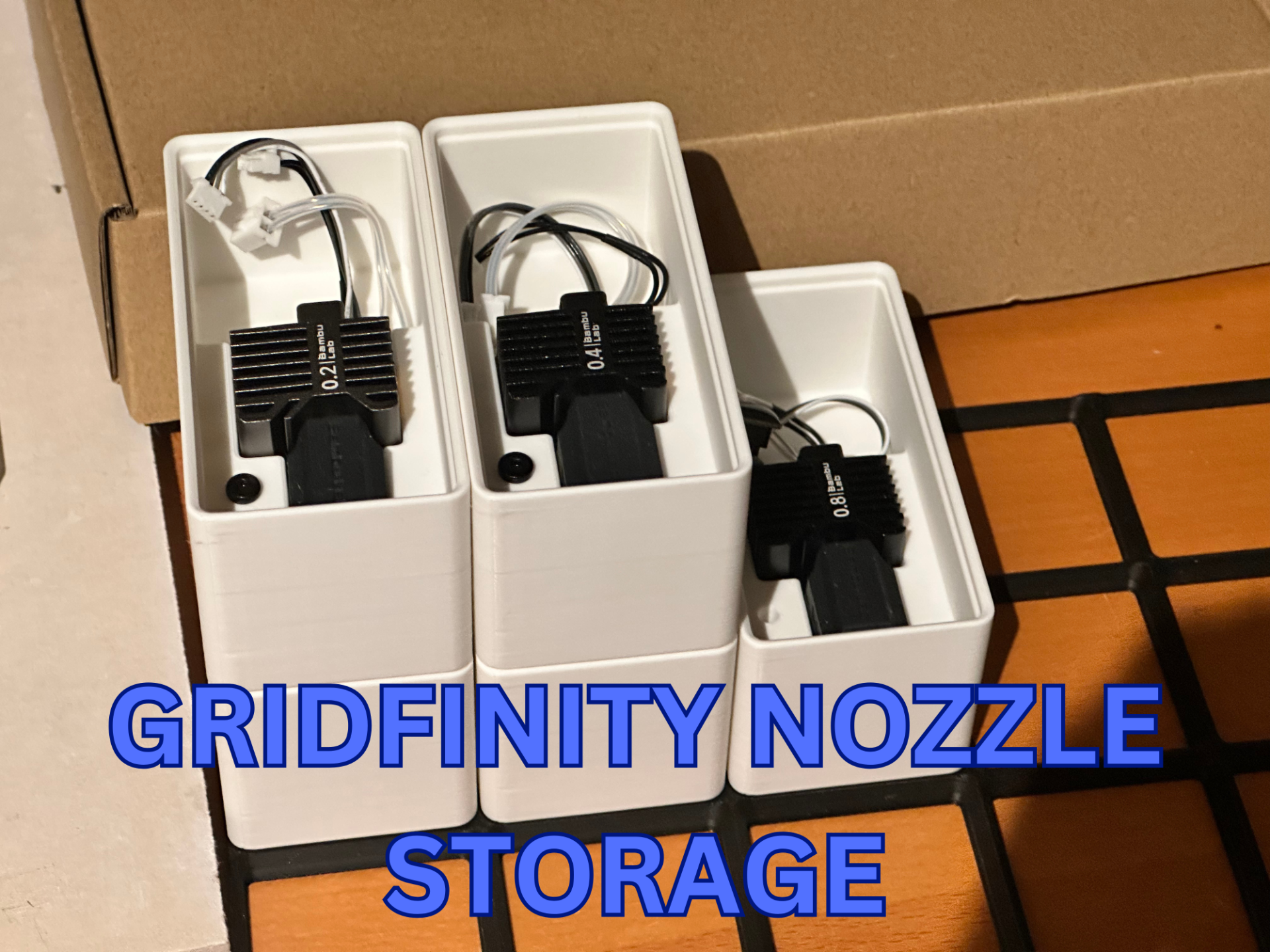 Gridfinity nozzle storage