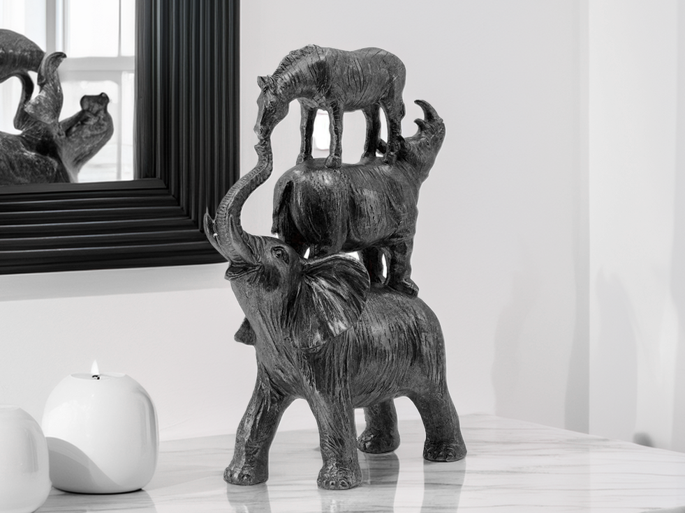 Stacked Animals Sculpture