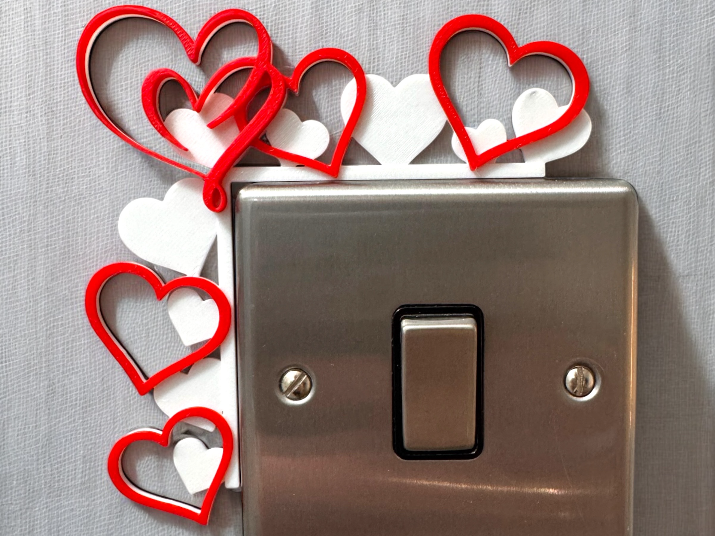 Quick Print Valentines Heart Light switch Corner