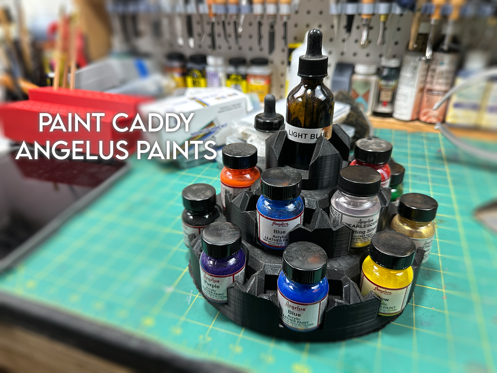 Paint Caddy for jars of paints like Angelus paints