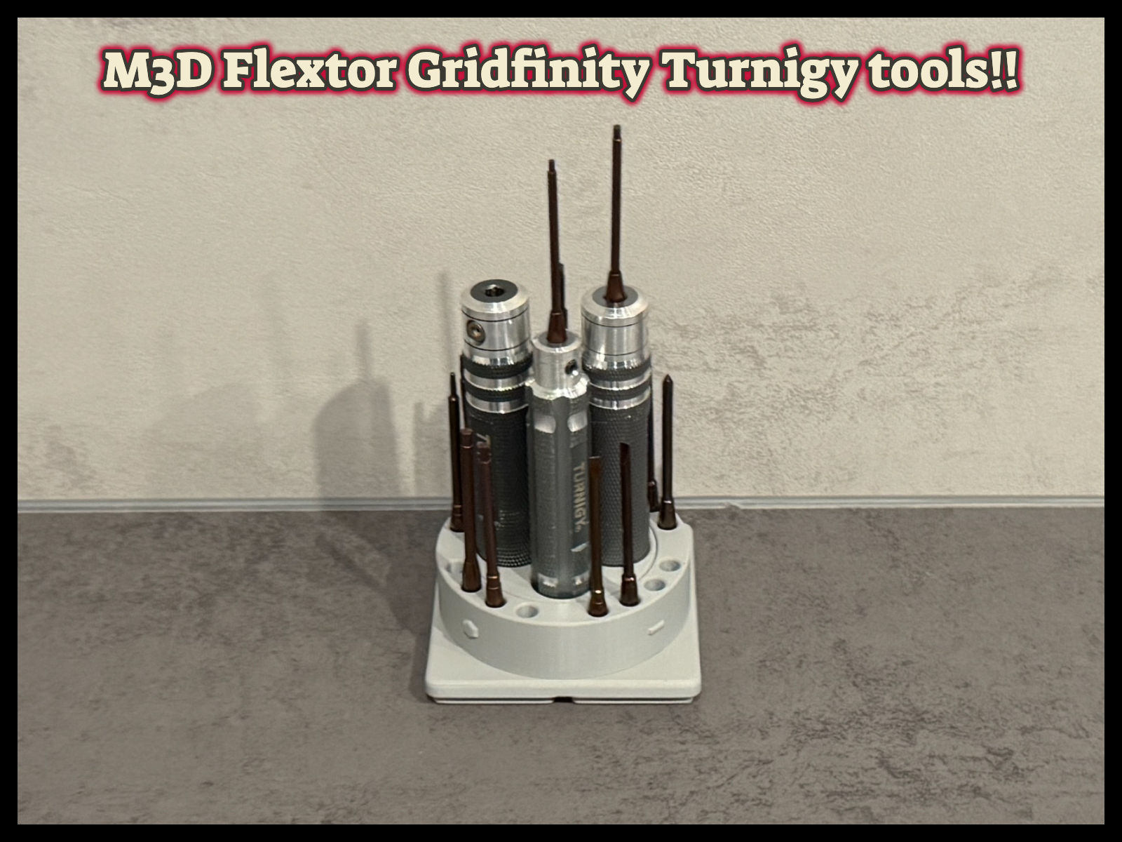 M3D Flextor – Rangement Gridfinity Outils Turnigy