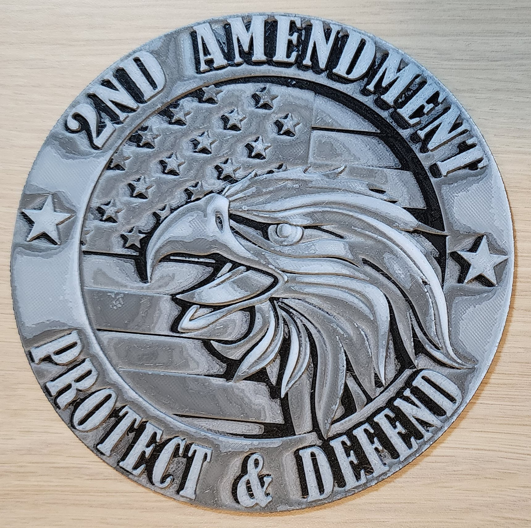 2nd Amendment Protect and Defend (hueforge)