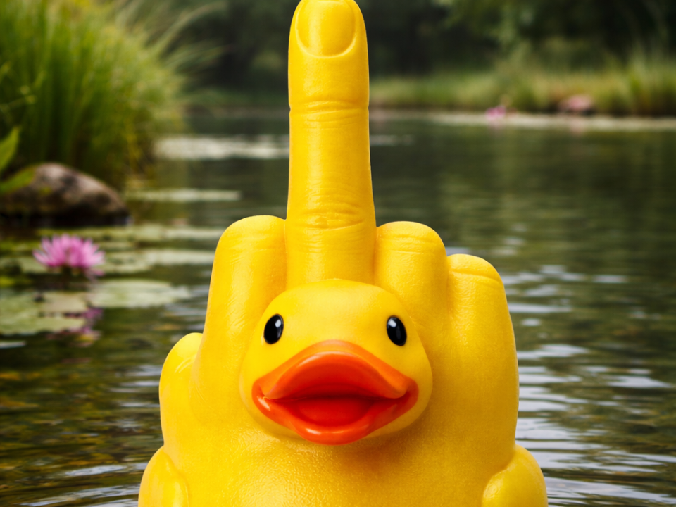 duck middle finger