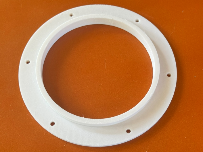 Hydroponics tower bucket flange, A1 Mini sized
