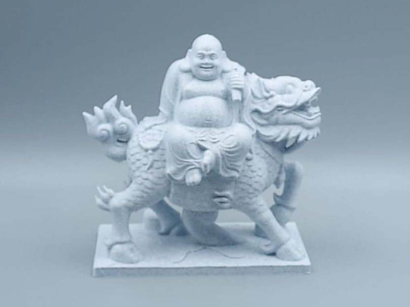 Laughing Buddha on Qilin