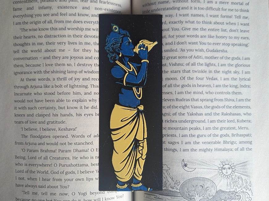 Krishna Blowing Panchajanya Conch Bookmark
