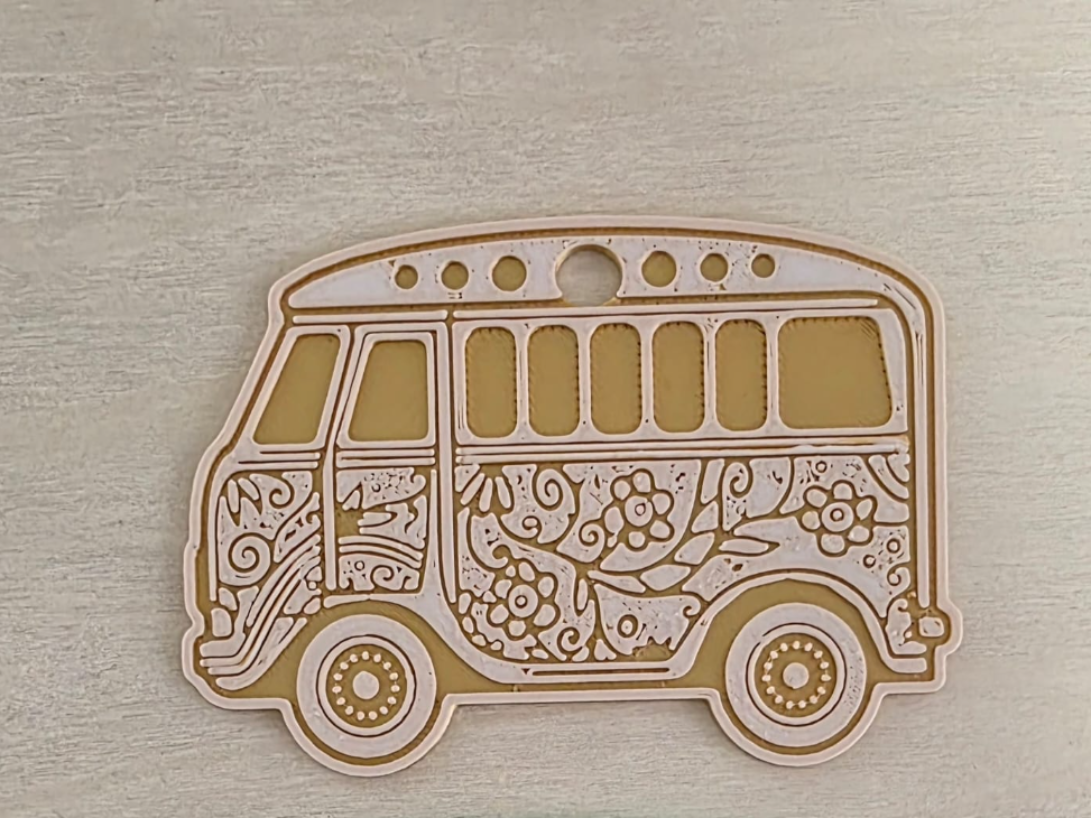 llavero autocaravana flores