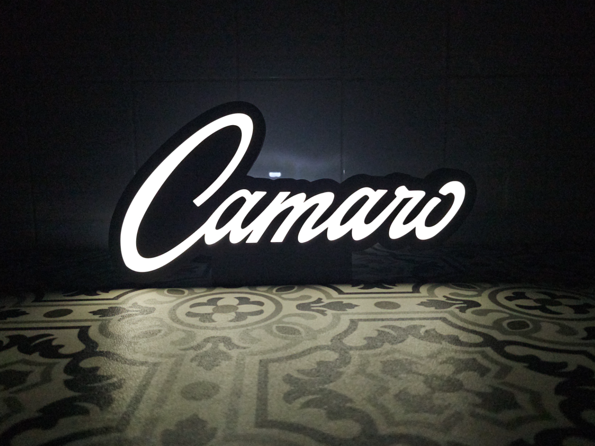 Camaro LED Lightbox Sign with detachable stand
