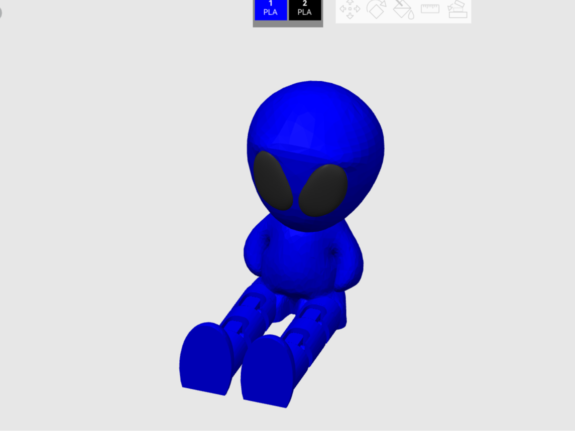alien articualated with eyes